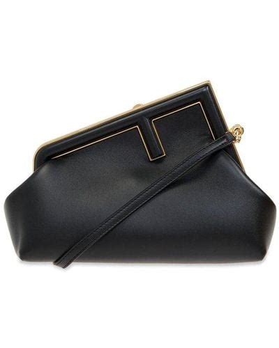 fendi clutch black|fendi evening clutch.